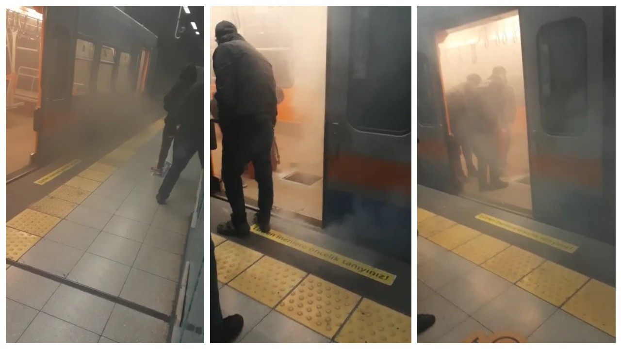 Metroda dumanlar yükseldi, acil durum anonsları yapıldı