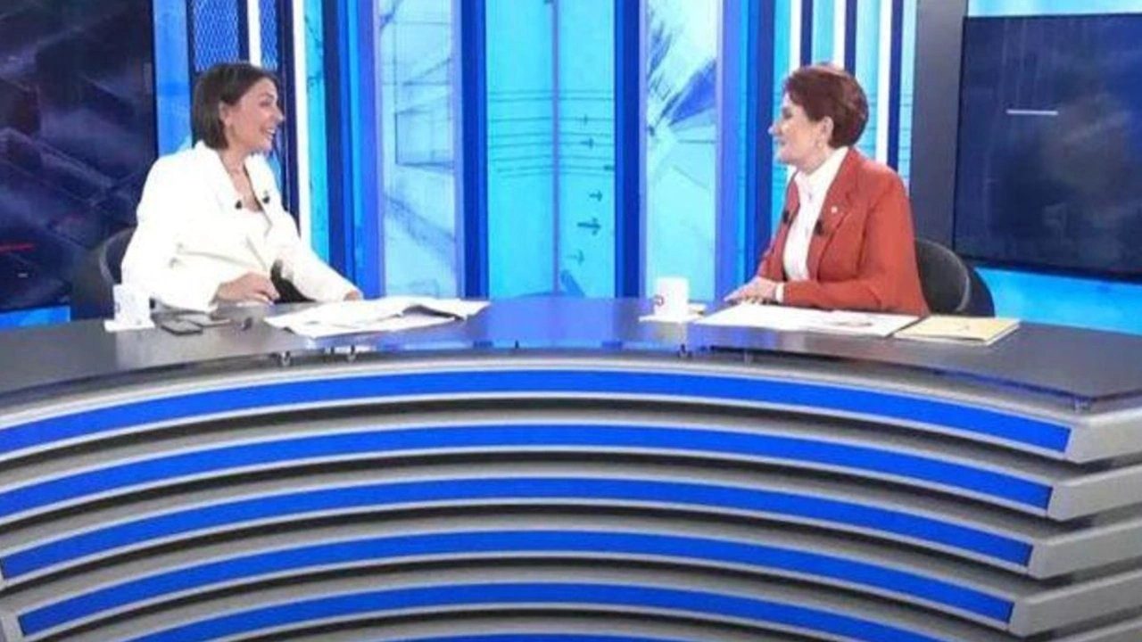 Akşener ve Üner yayının başladığını fark etmedi: Gözlerin kendinin mi?