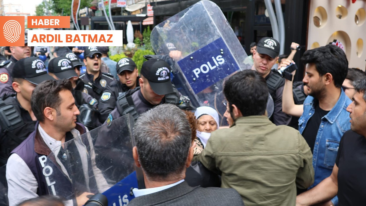 Diyarbakır'da gözaltı protestolarına polis engeli