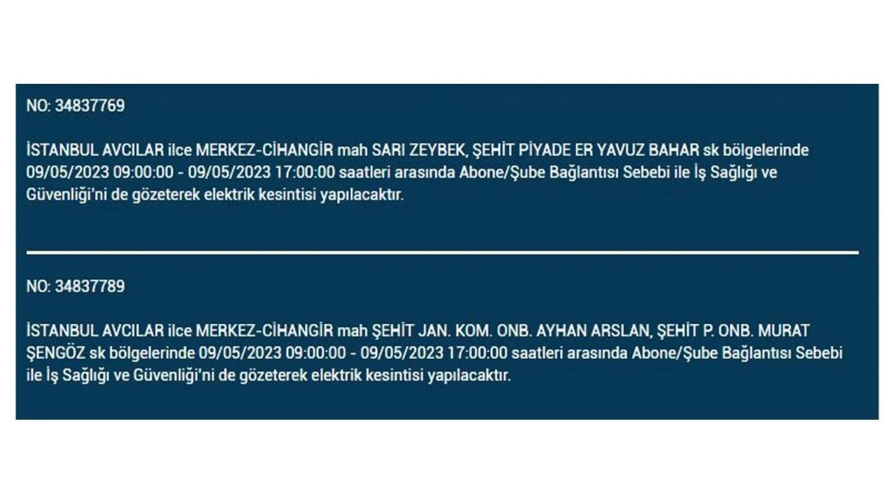 BEDAŞ paylaştı: İstanbul'da yarın elektrik kesintisi yaşanacak ilçeler - Sayfa 4