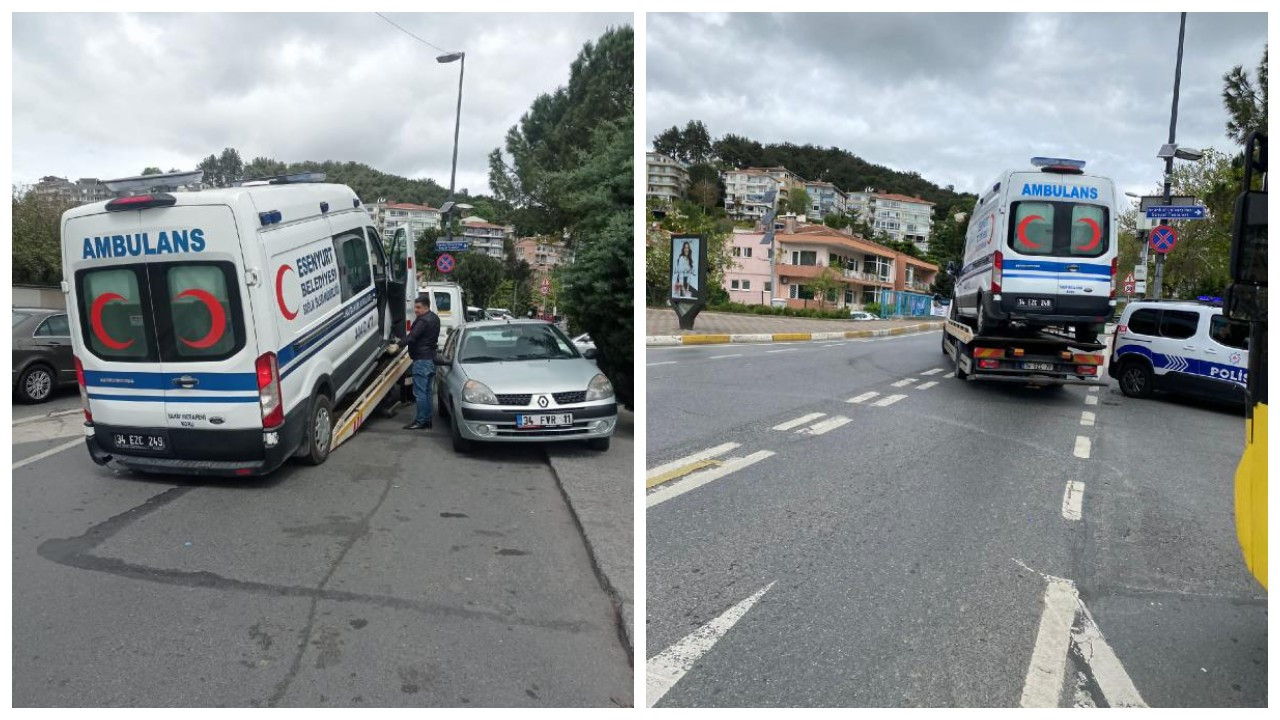 Esenyurt Belediyesi’ne ait ambulans hasta almaya giderken haczedildi