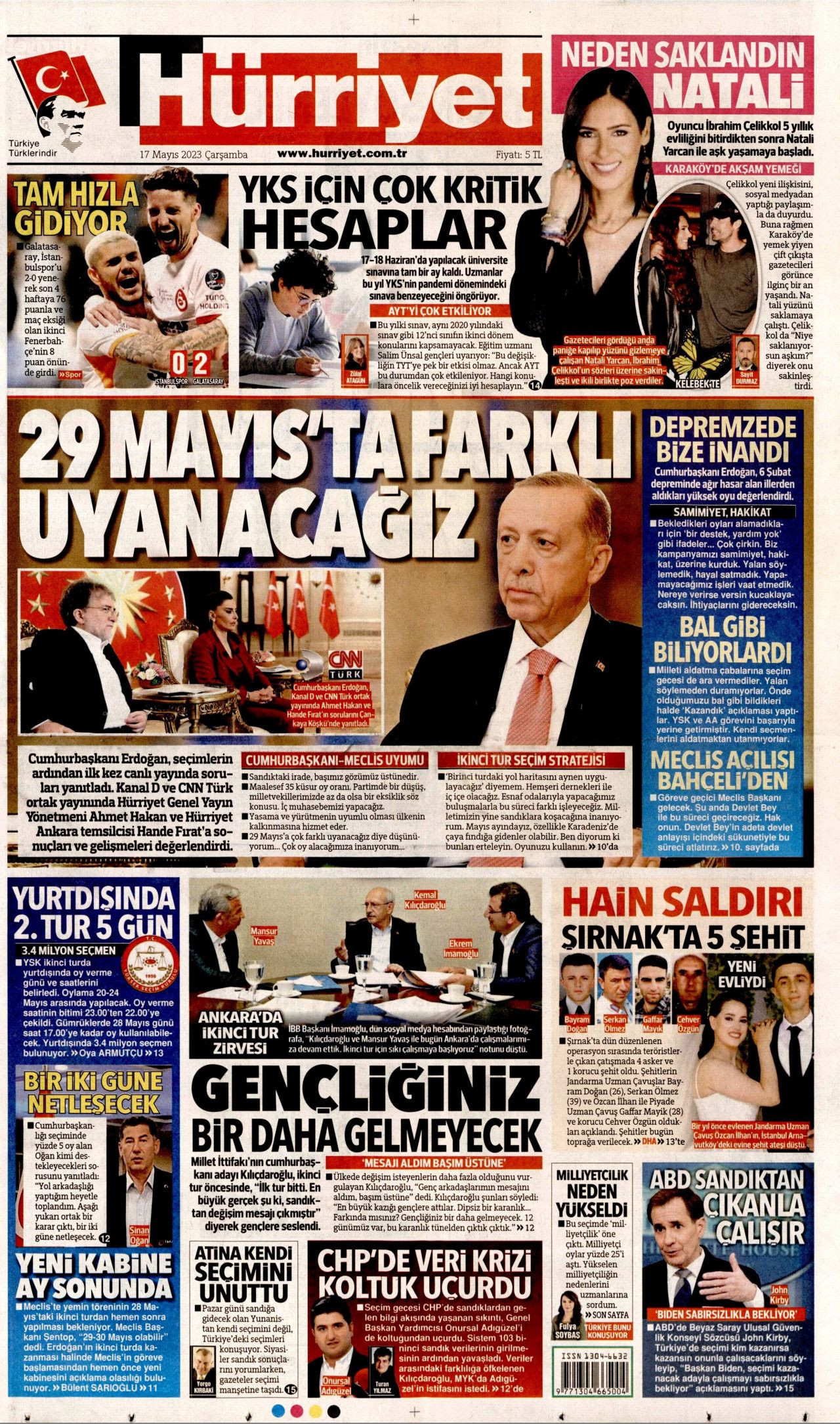 Günün gazete manşetleri: '29 Mayıs'ta farklı uyanacağız' - Sayfa 1
