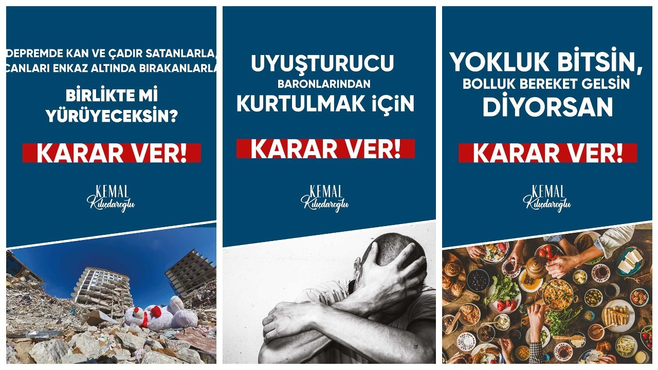 Kılıçdaroğlu'nun seçim sloganı 'Karar ver': 9 başlıkta afiş hazırlandı