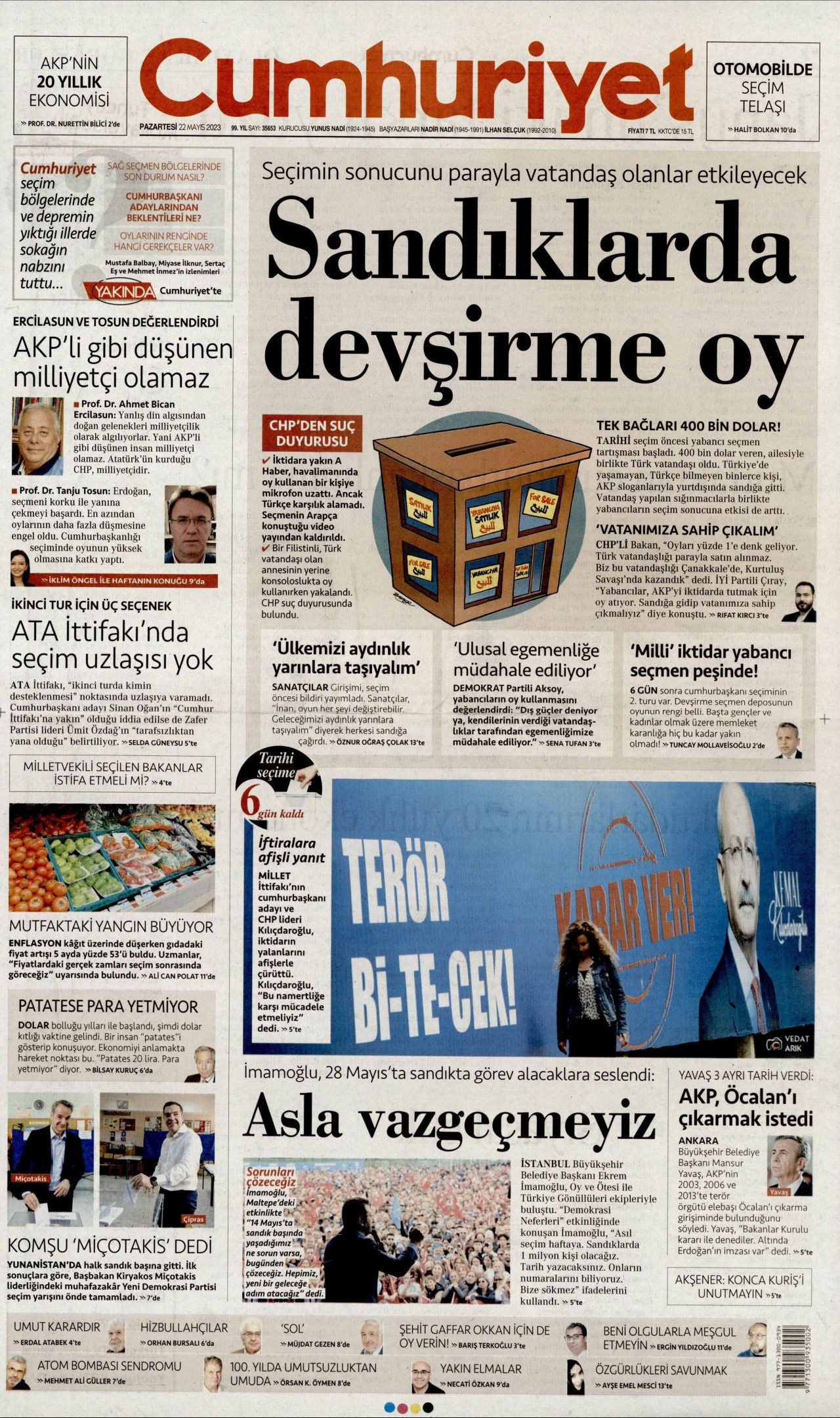 Günün gazete manşetleri: 'İflasın öncesinde son şans 28 Mayıs' - Sayfa 3