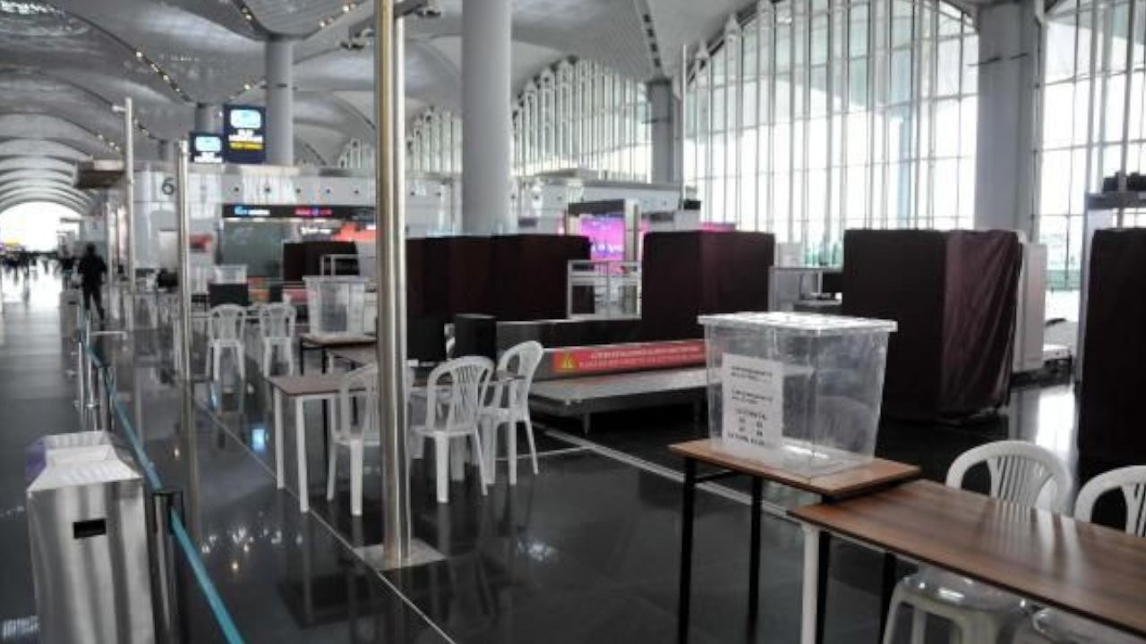 İstanbul Havalimanı'nda kurulan sandıklarda seçim sonuçları belli oldu