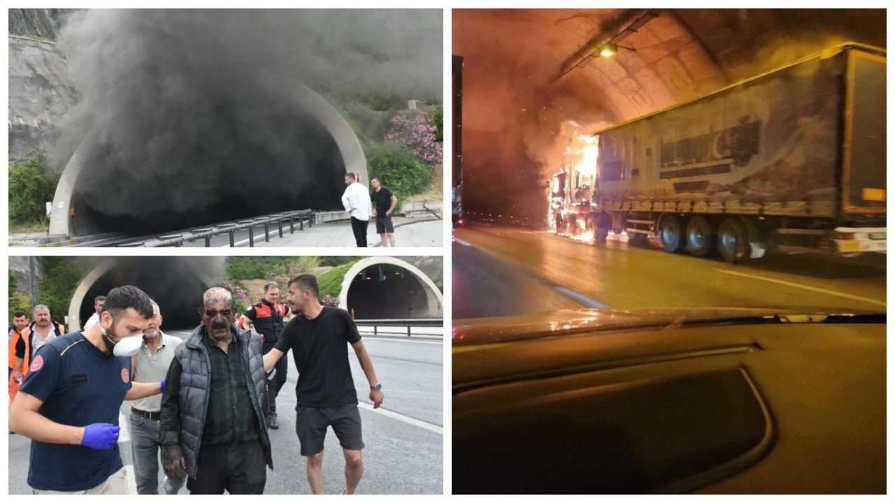 Bayraklı Tüneli'nde tırda yangın: 26 kişi hastaneye kaldırıldı