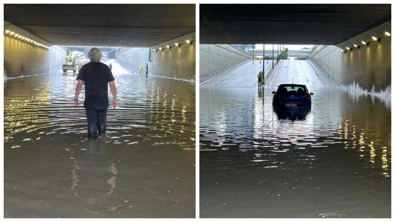 Ankara'da sağanak yağış: Yollar göle döndü, araçlar mahsur kaldı