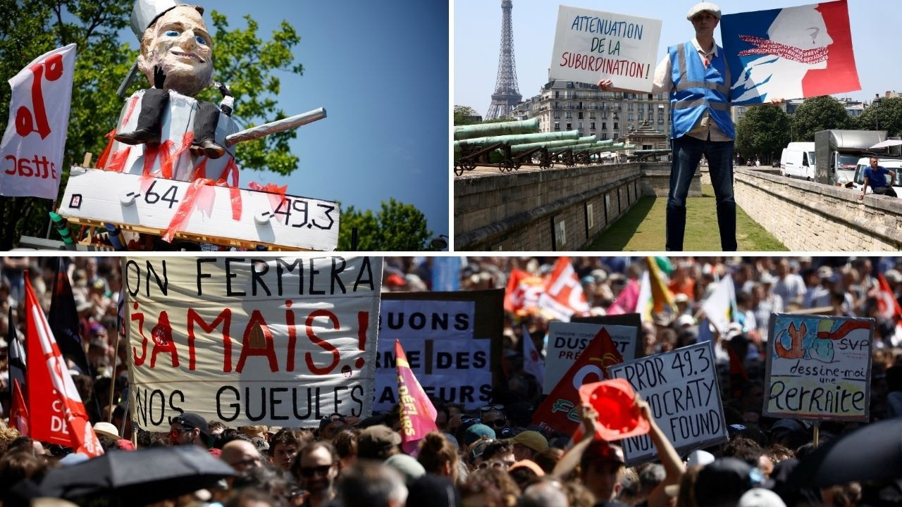 Fransa'da binler emeklilik yasasına karşı yürüdü