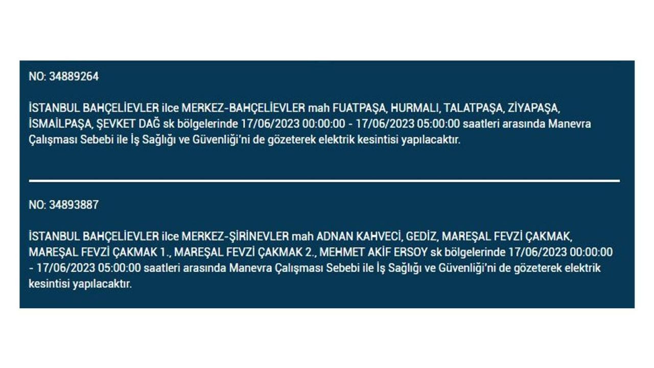 BEDAŞ duyurdu: İstanbul'da bugün elektrik kesintisi yaşanacak ilçeler - Sayfa 4