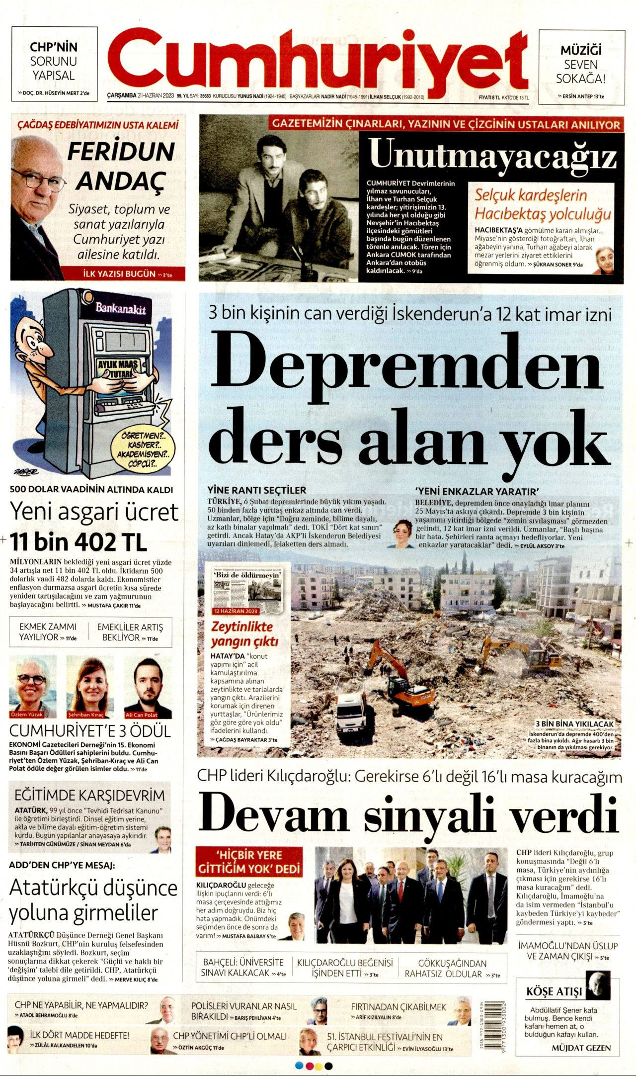 Günün gazete manşetleri: 'Asıl sorun ortalama ücrette' - Sayfa 4