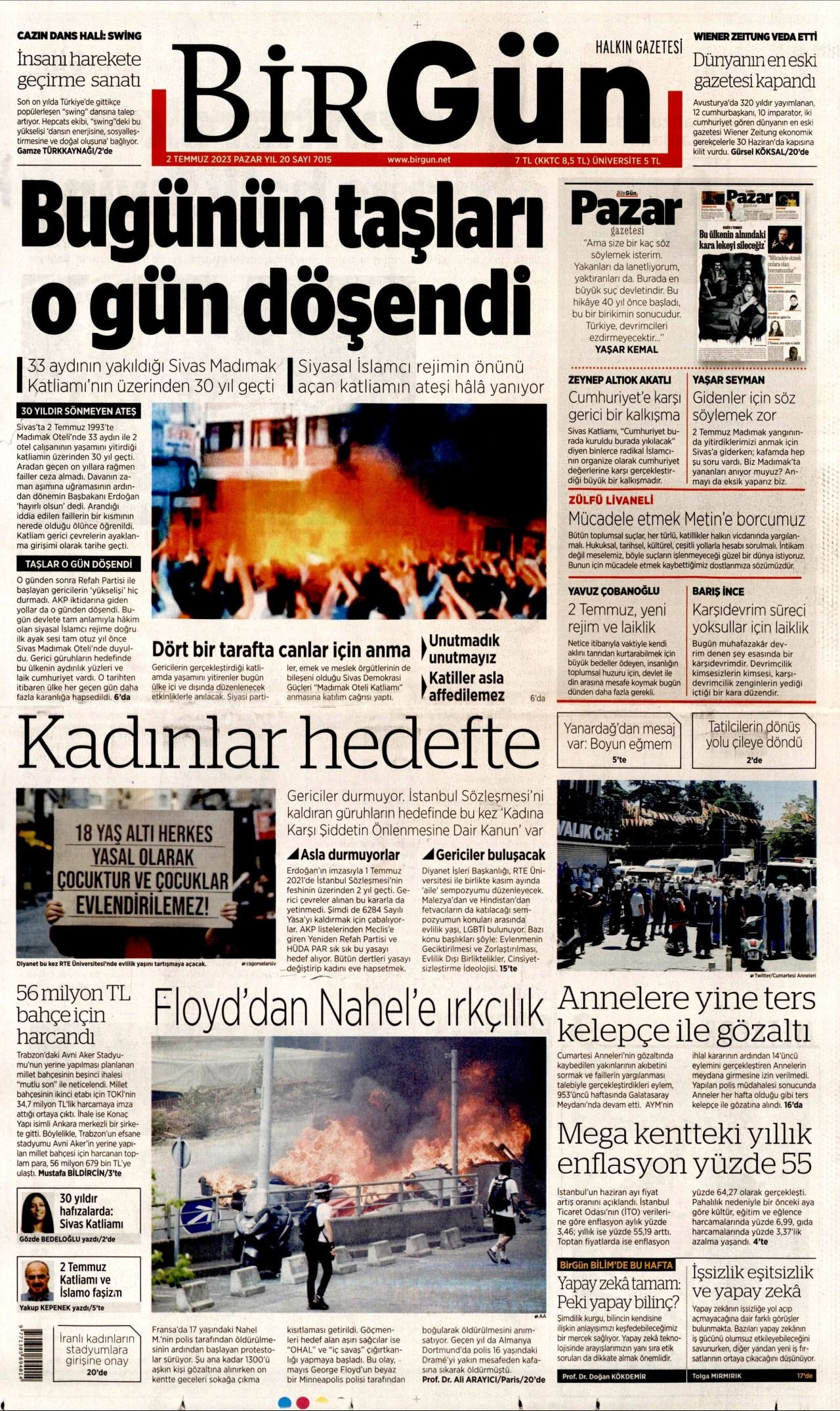 Günün gazete manşetleri: '30 yıllık ateş' - Sayfa 1