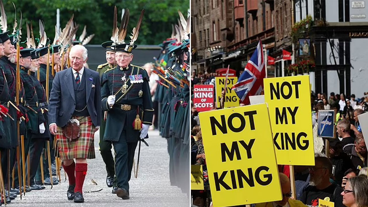 Kral Charles ilk İskoçya gezisinde yuhalandı