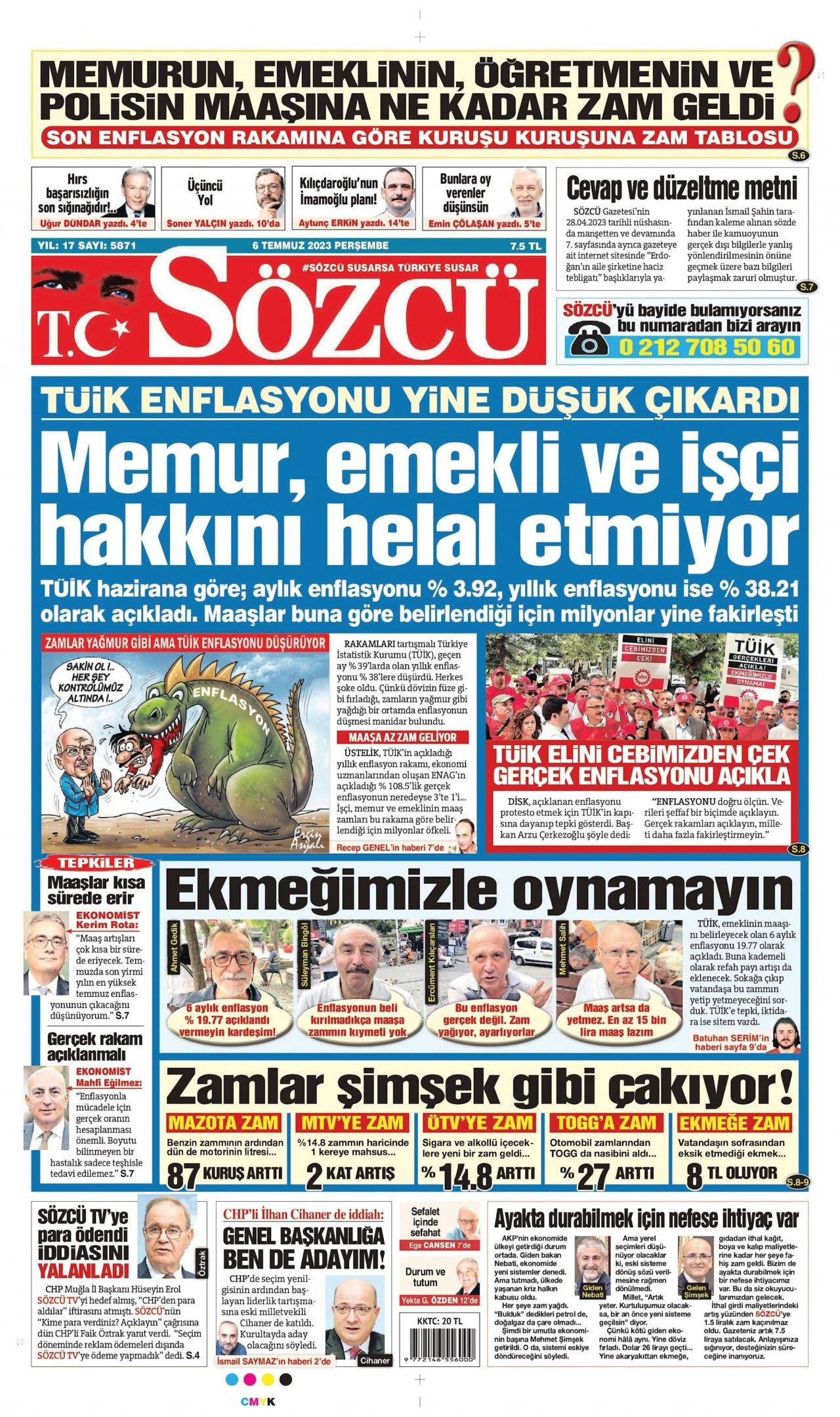 Günün gazete manşetleri: 'Kaşıkla verdiğini kepçeyle alıyor' - Sayfa 4