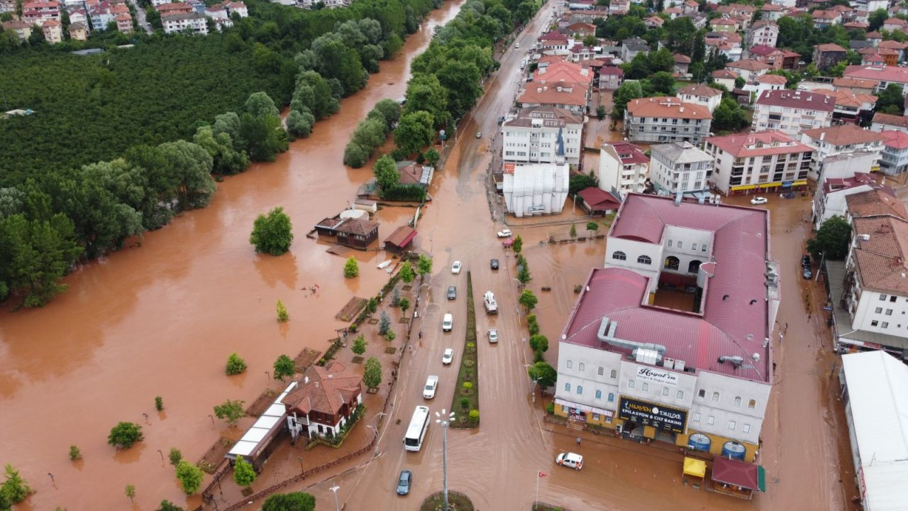 Bartın'da sel suları havadan görüntülendi - Sayfa 1