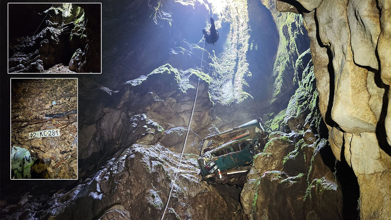 50 metrelik mağaradan Murat 124 çıktı: 'Arabalı Mağarası'