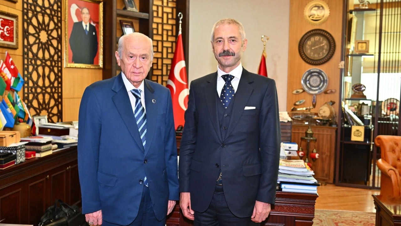 Cezaevinden tahliye edilen Sedat Şahin, Devlet Bahçeli'yi ziyaret etti