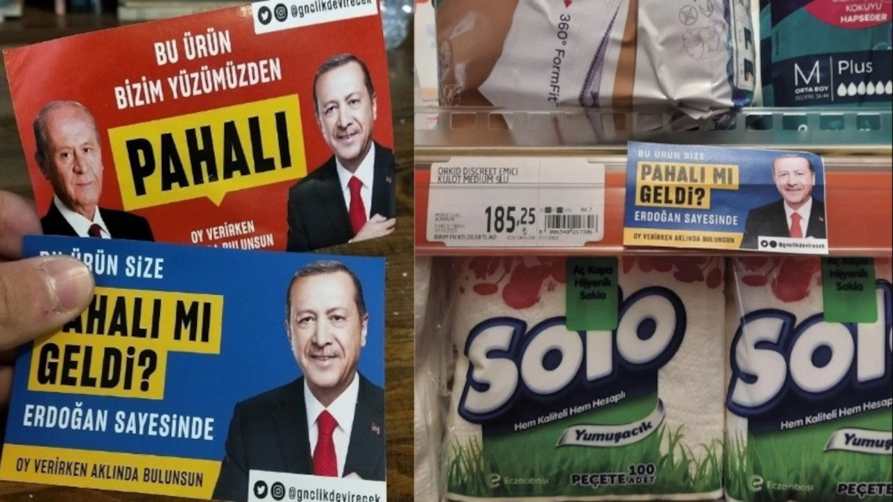 Market raflarına Erdoğan'lı sticker yapan Mahir Akkoyun'a beraat