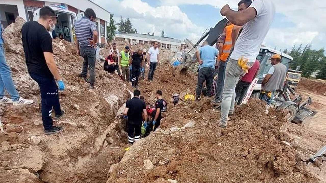Tokat’ta okul inşaatında göçük: 1 işçi yaralandı