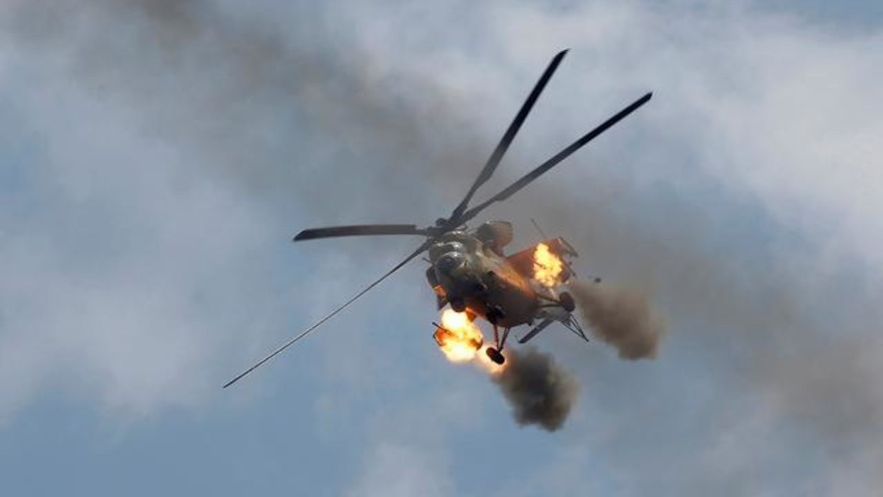 Erbil yakınlarında askeri helikopter düştü