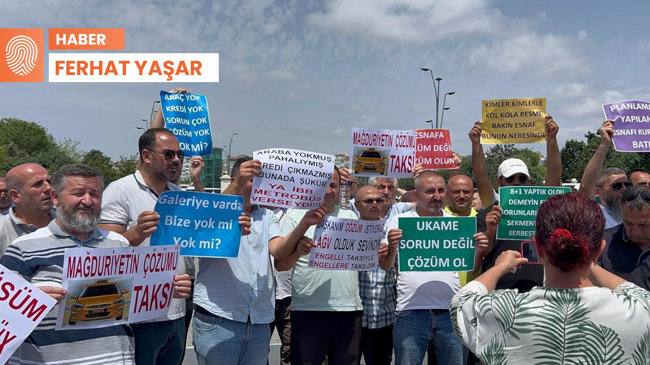 Taksiciler, Esnaf Odası Başkanı Eyüp Aksoy’u protesto etti