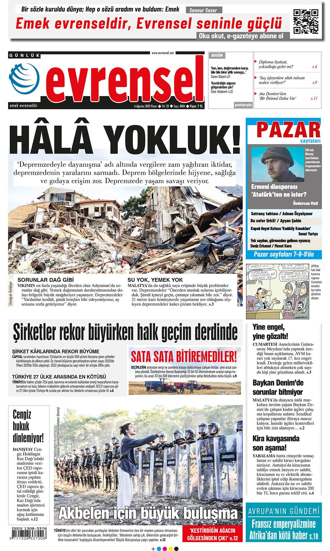 Günün manşetleri: 'İstanbul'daki Akbelen' - Sayfa 1