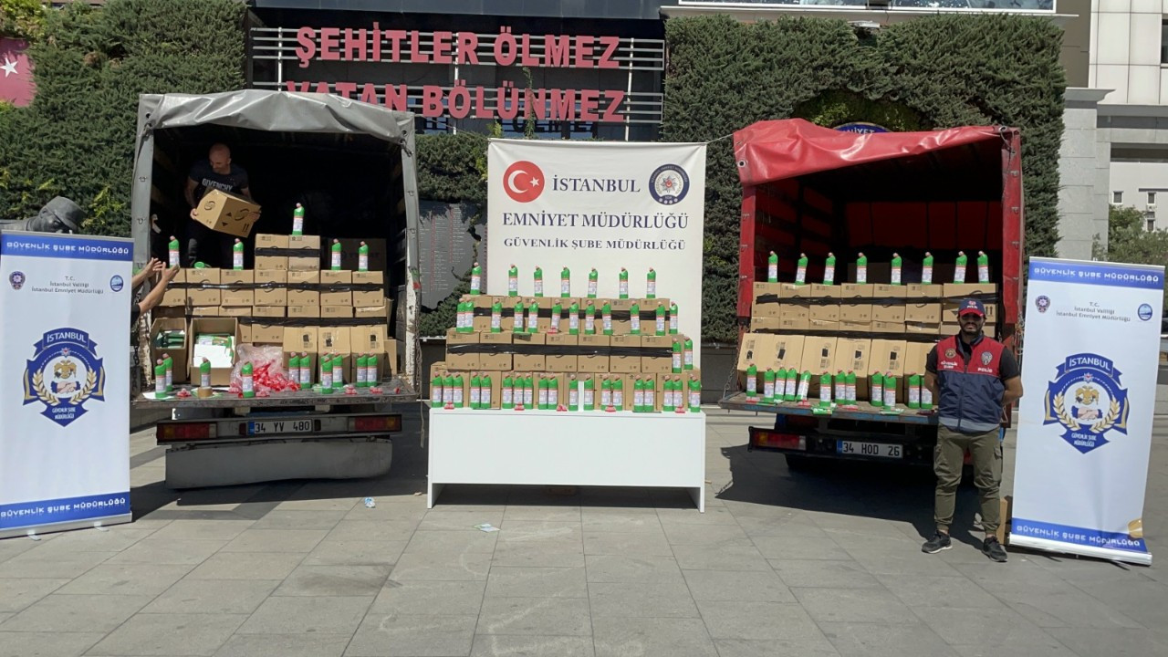 İstanbul'da 10 bin 920 şişe sahte çamaşır suyu ele geçirildi