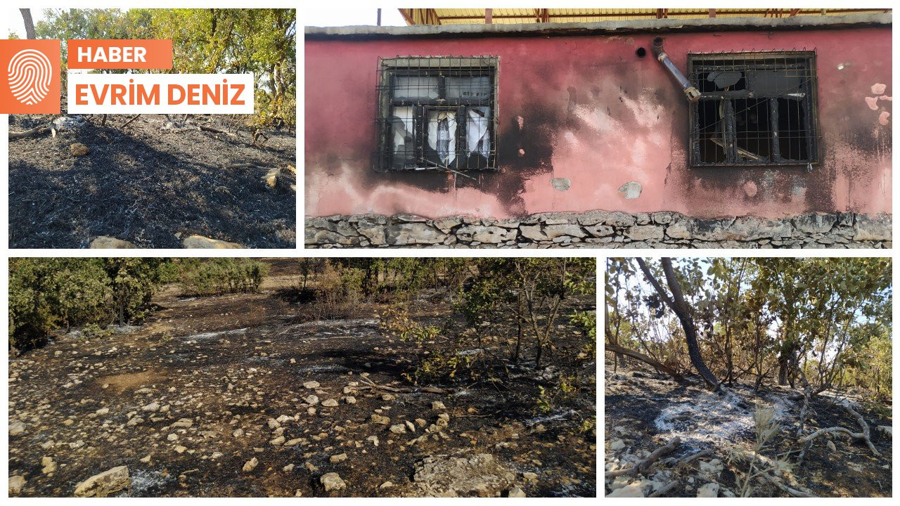 Diyarbakır Lice'de dün başlayan yangın devam ediyor