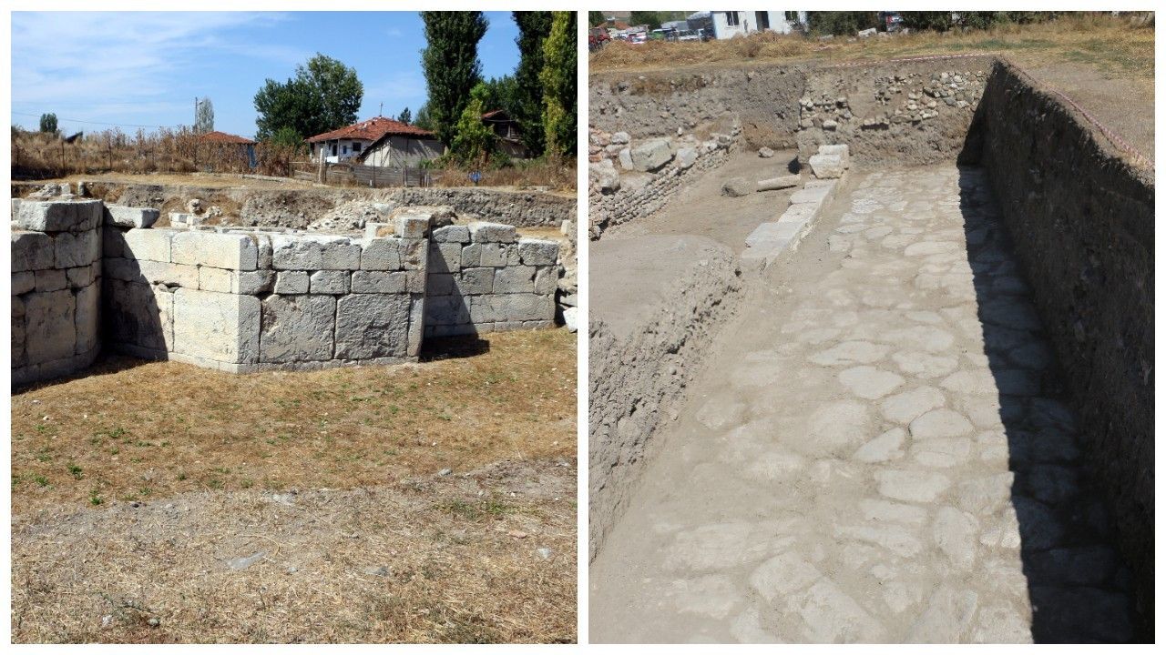 Sebastapolis Antik Kenti'nde Roma yolu bulundu