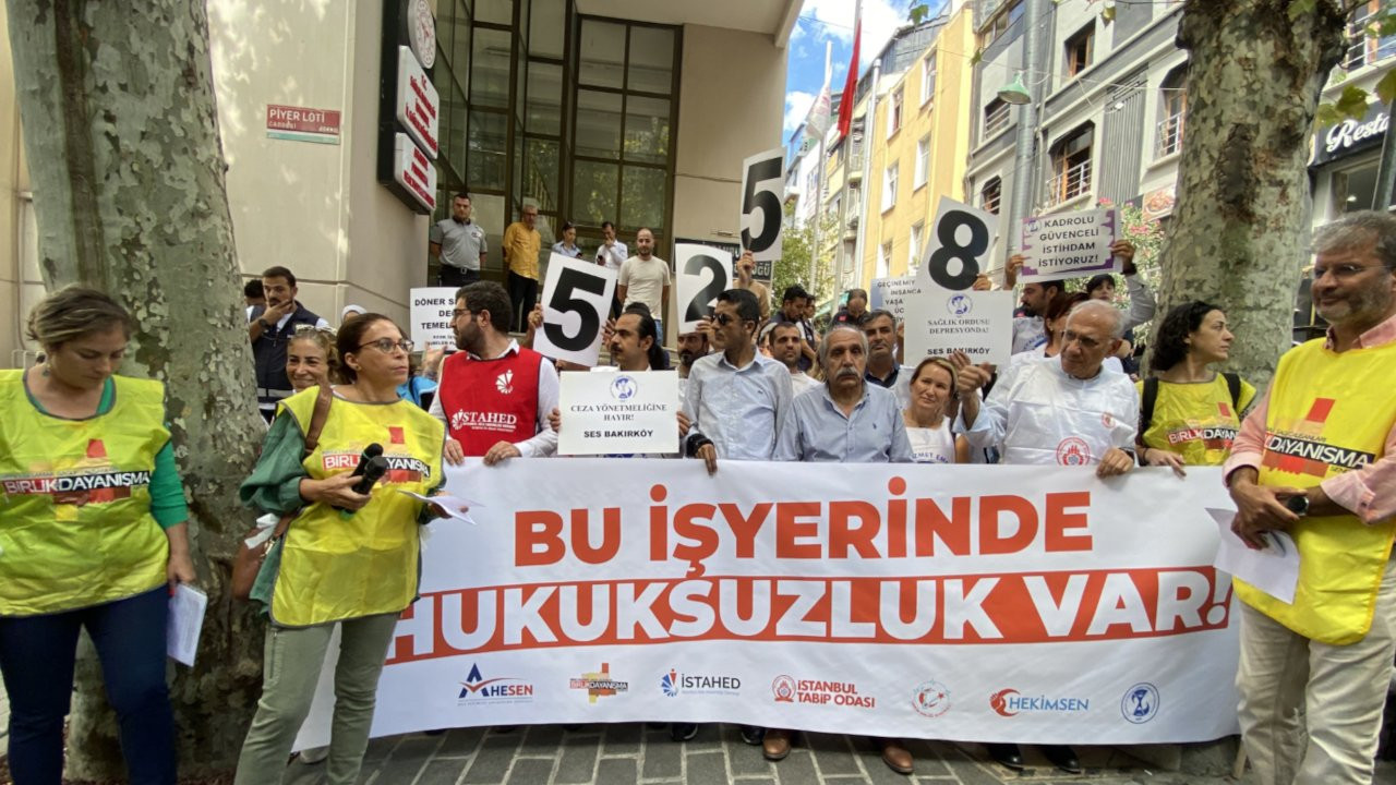 Sağlık emekçilerinden ceza protestosu: Hak aramak cezalandırılamaz