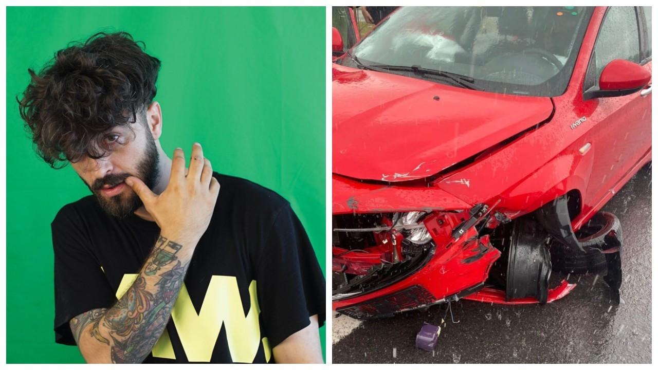 Rapçi Şehinşah konsere giderken kaza yaptı