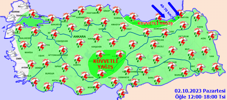 11 il için sarı ve turuncu kodlu uyarı: Kuvvetli yağış bekleniyor - Sayfa 3