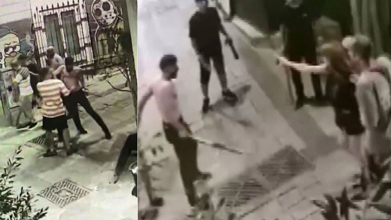 Taksim'de iki arkadaşa çivili sopa ve şişelerle saldırı