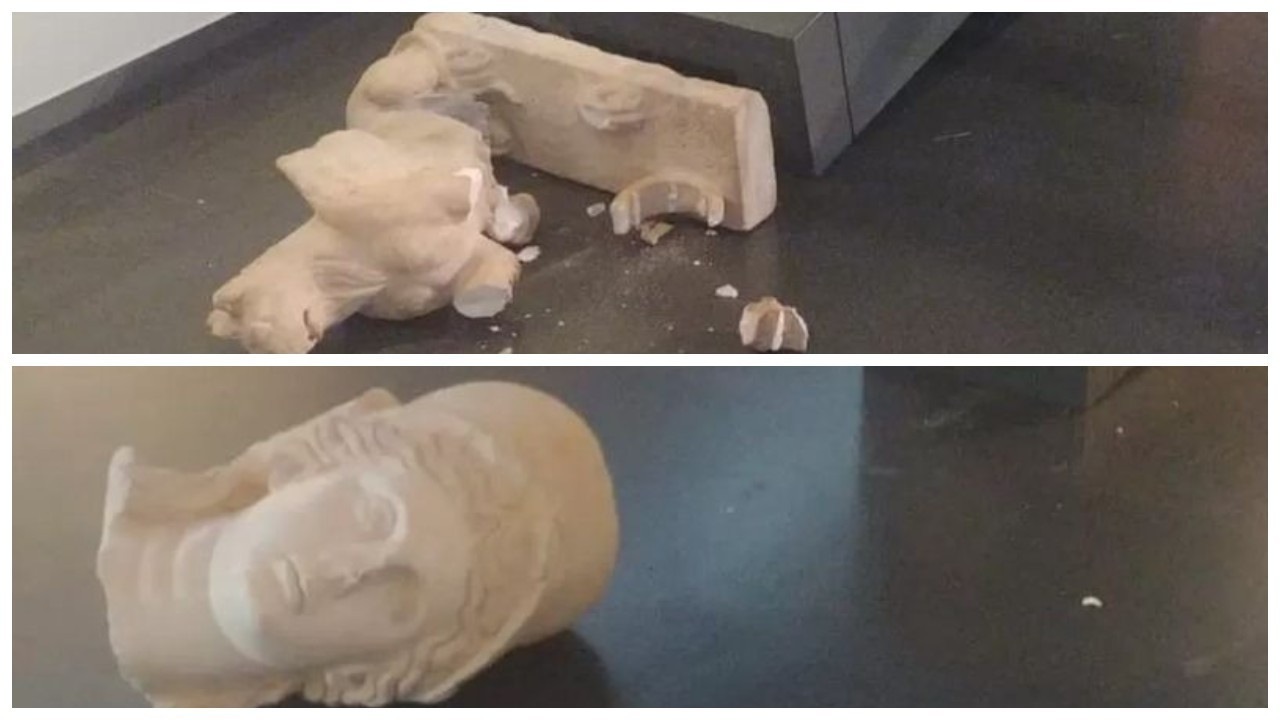 ABD'li bir turist, İsrail Müzesi'ndeki heykellere saldırdı