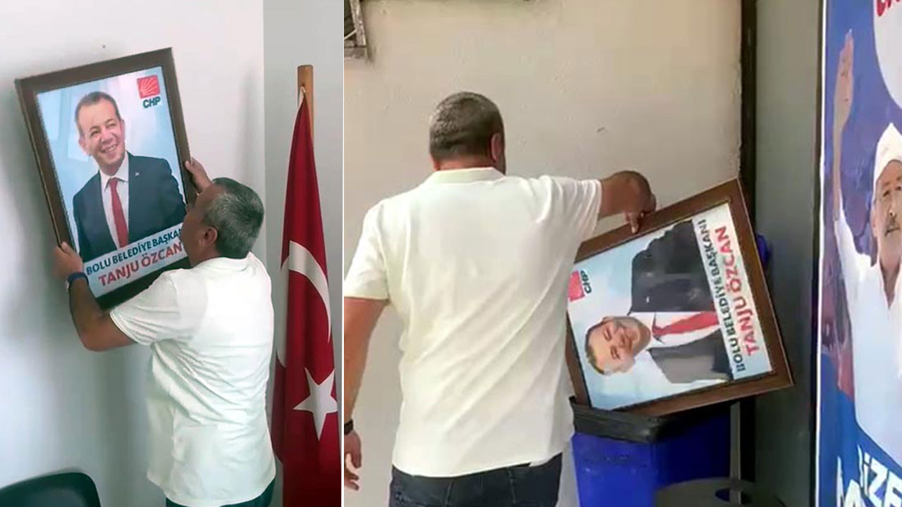 CHP'den ihracı kesinleşen Özcan'ın fotoğrafı çöpe atıldı