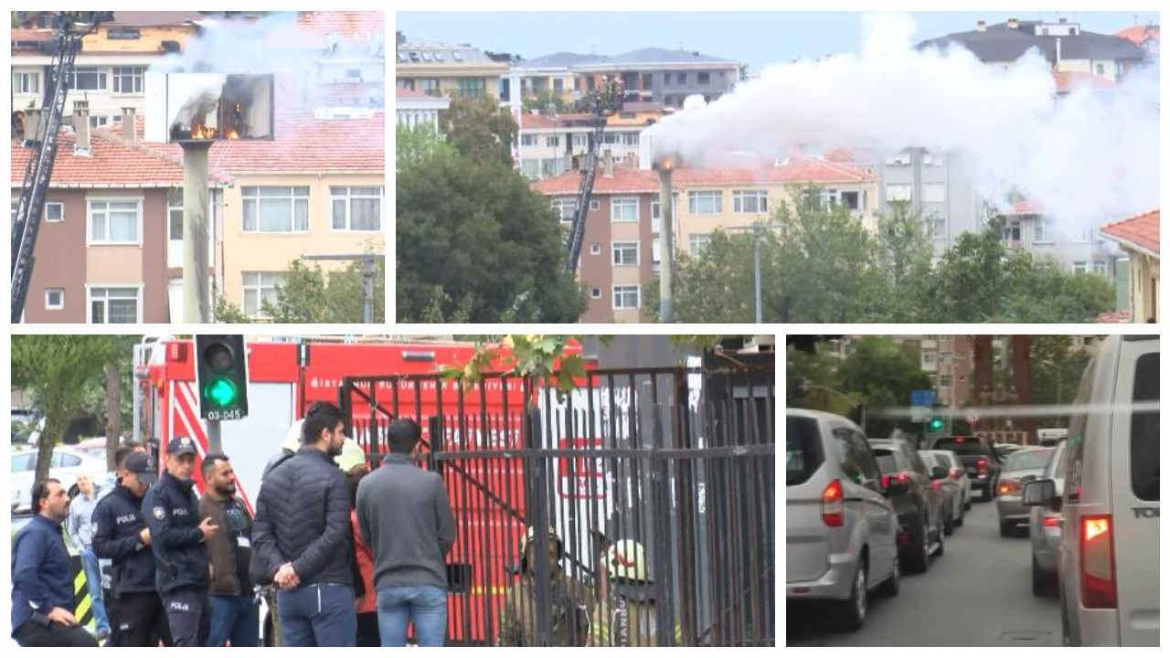 Bakırköy'de hastane bahçesinde yangın