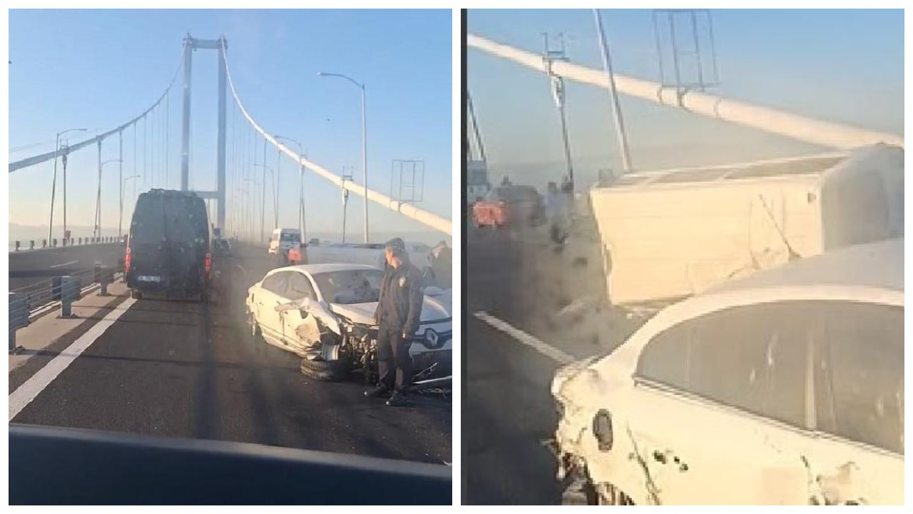 Osmangazi Köprüsü'nde zincirleme kaza 8 yaralı