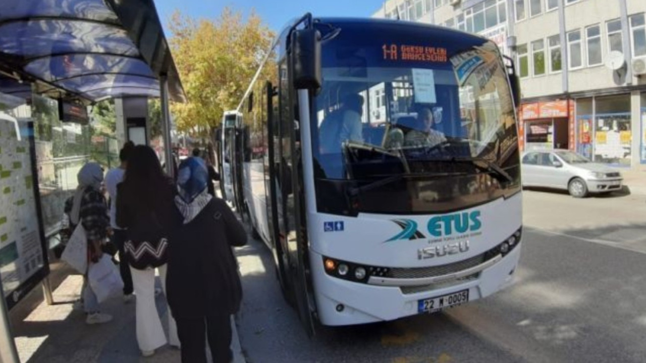 Edirne’de 65 yaş üstüne özel halk otobüsü ücretsiz