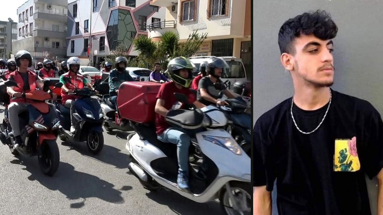 Mersin'de 20 yaşındaki motokuryenin ölümü protesto edildi