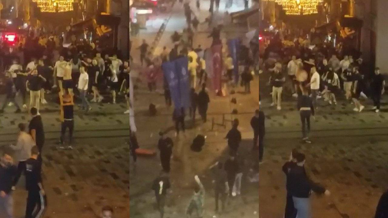 Taksim'de Bayern Münih kavgası: İstiklal Caddesi karıştı