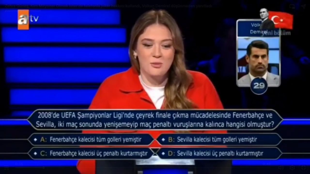 Zehra Güneş, Milyoner'e katıldı: Fenerbahçe sorusuna Volkan Demirel jokeri - Sayfa 3