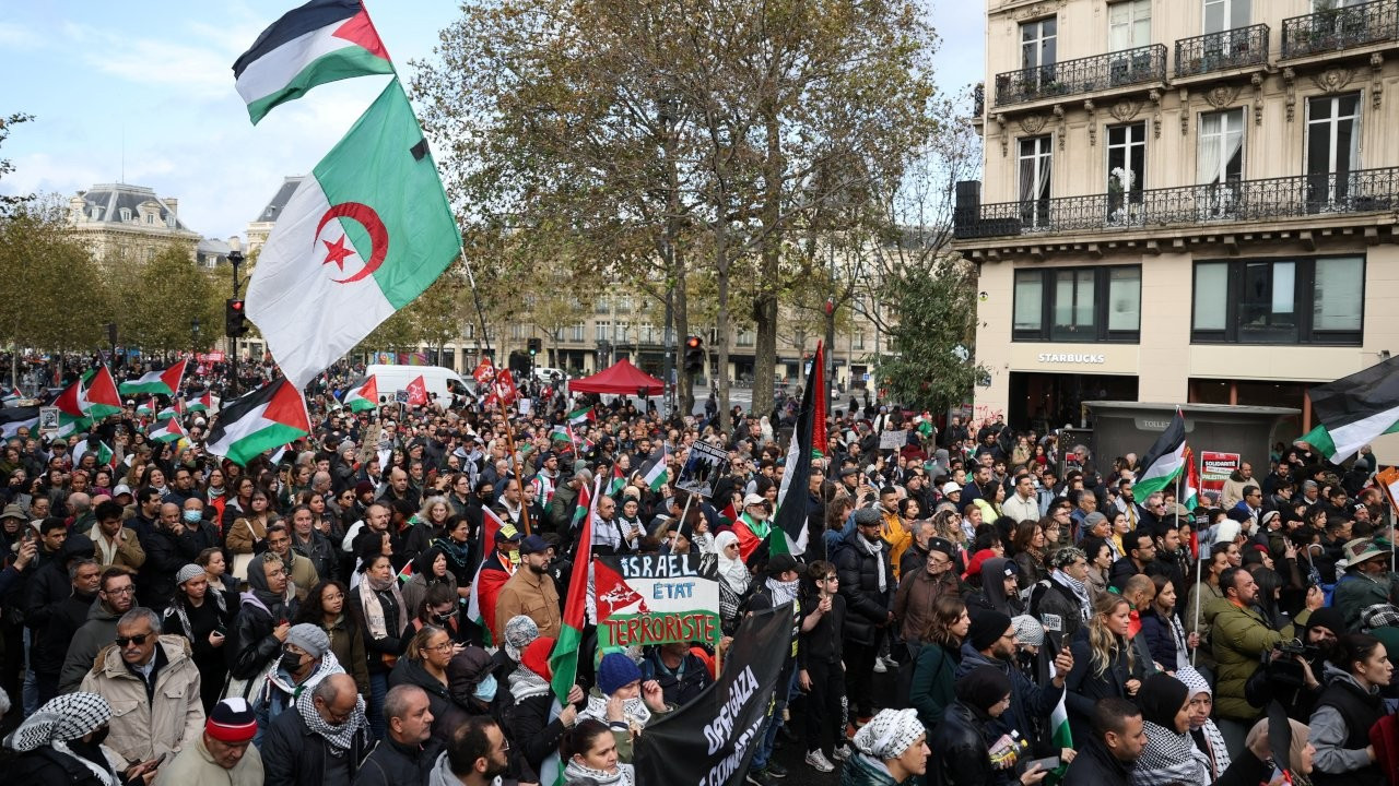 Fransa'da Gazze'ye destek eylemi: 'Bu bir soykırım, çatışma değil'