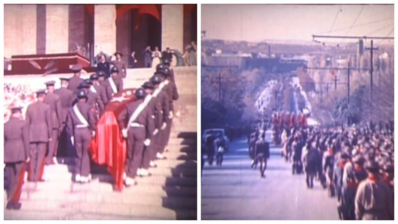 Atatürk'ün naaşının Anıtkabir'e naklinin görüntüleri ortaya çıktı