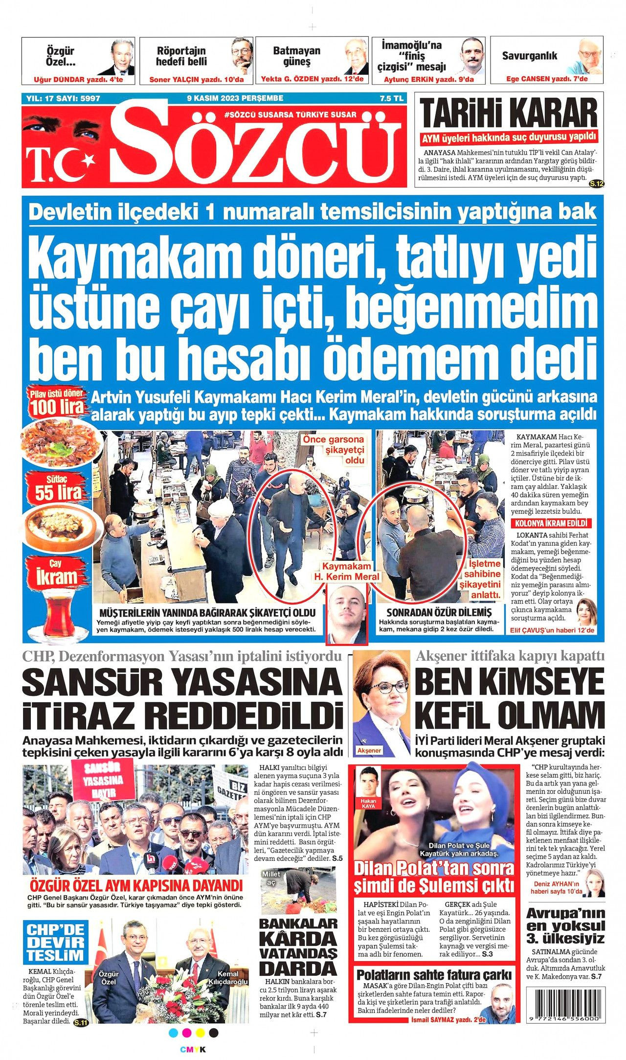 Günün manşetleri: Anayasa Mahkemesi kapatıldı - Sayfa 3