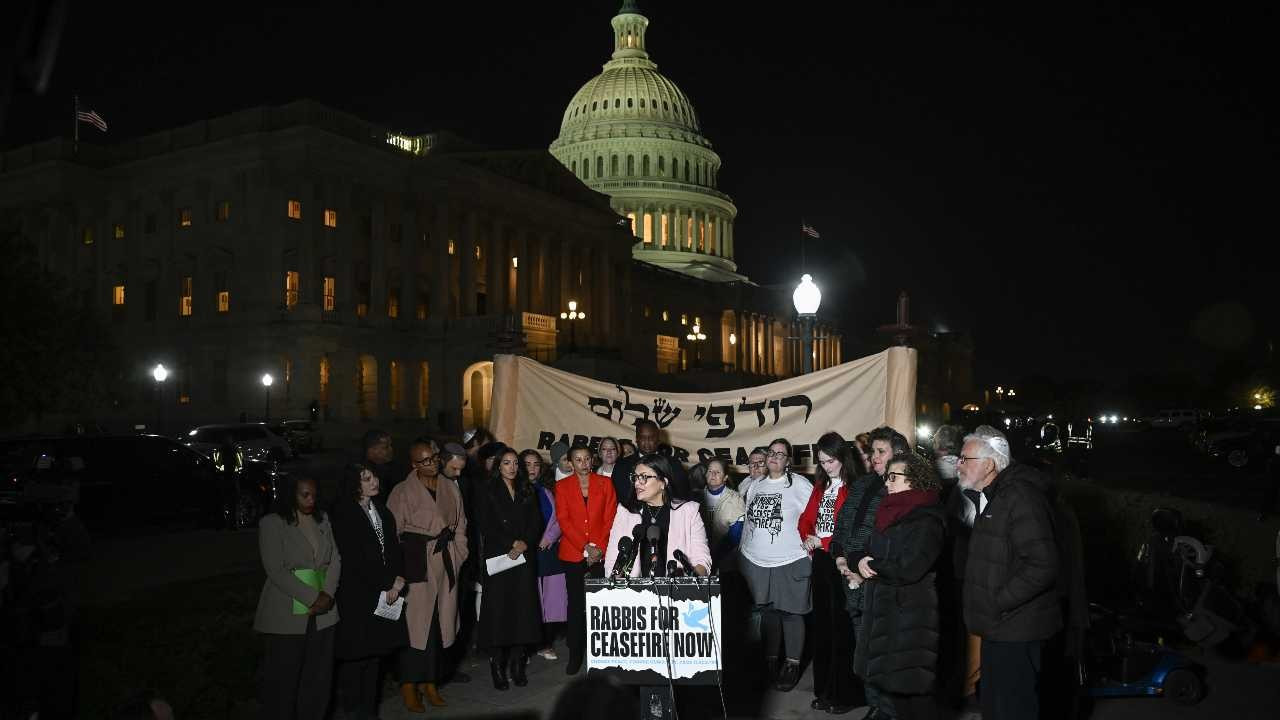 ABD Temsilciler Meclisi üyelerinden Kongre önünde Gazze'de ateşkes çağrısı