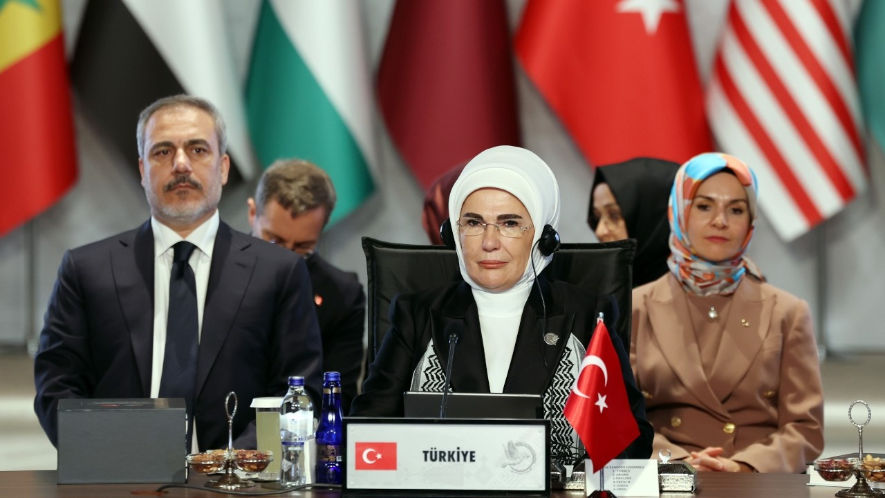 Emine Erdoğan'dan Dolmabahçe'de 'Filistin zirvesi'
