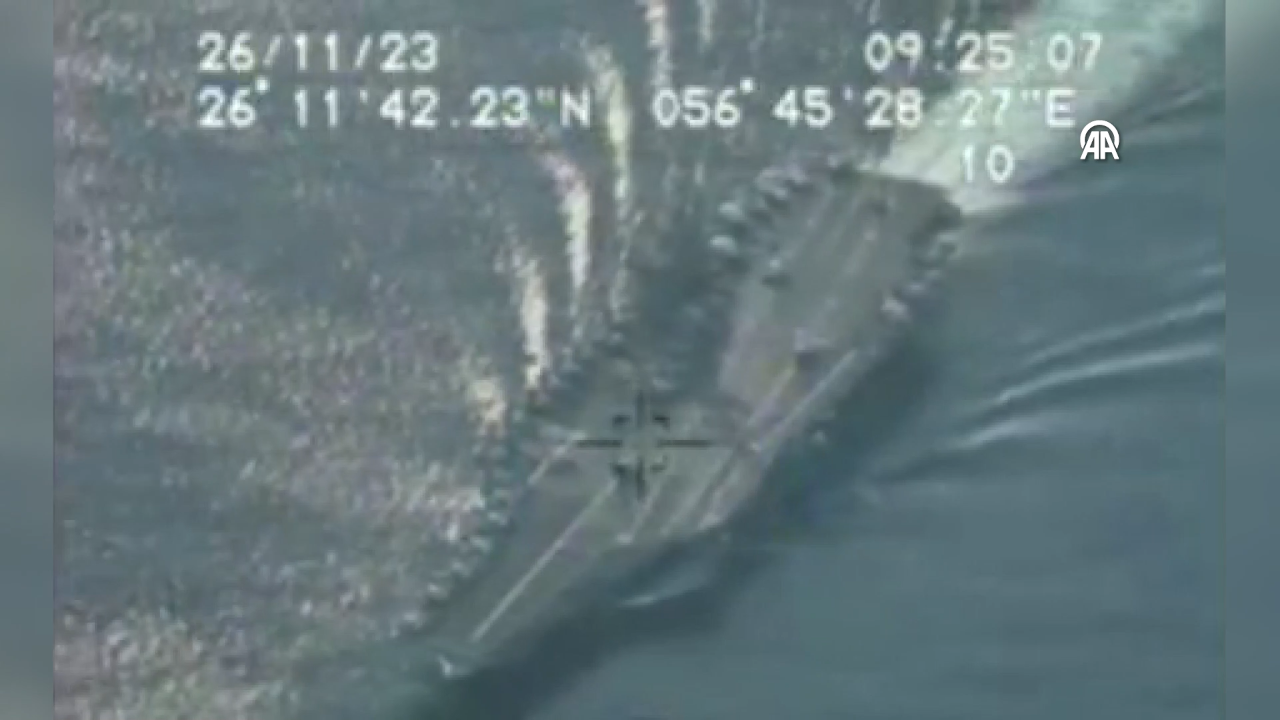 İran, İHA'larla gözetlediği ABD uçak gemisinin görüntülerini paylaştı