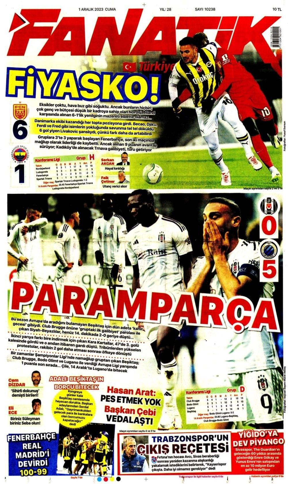 Günün spor manşetleri: 'Paramparça', 'Fiyasko', 'Kabus', 'Hezimet'... - Sayfa 2