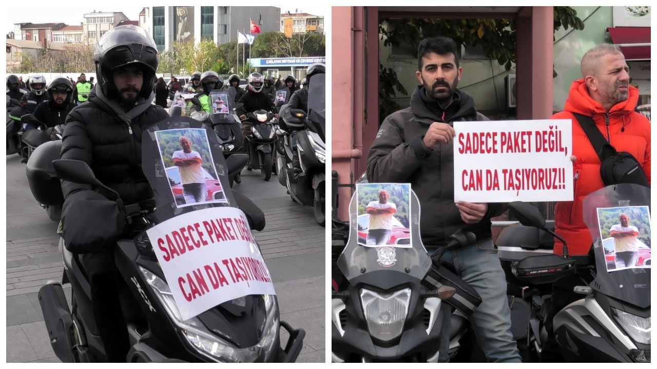 Motokuryeler İstanbul Adalet Sarayı'nda eylem yaptı