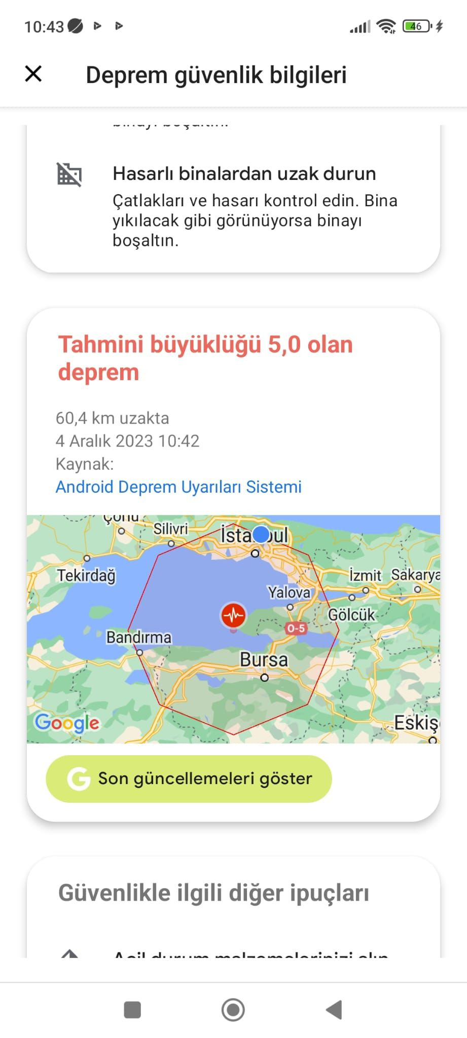 5.1'lik Marmara depremi öncesi telefonlara gelen mesaj gündem oldu - Sayfa 4