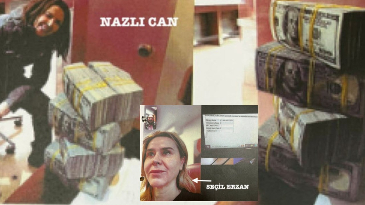 Seçil Erzan'ın yeni görüntüleri dosyaya girdi: Para balyalarıyla poz vermişler